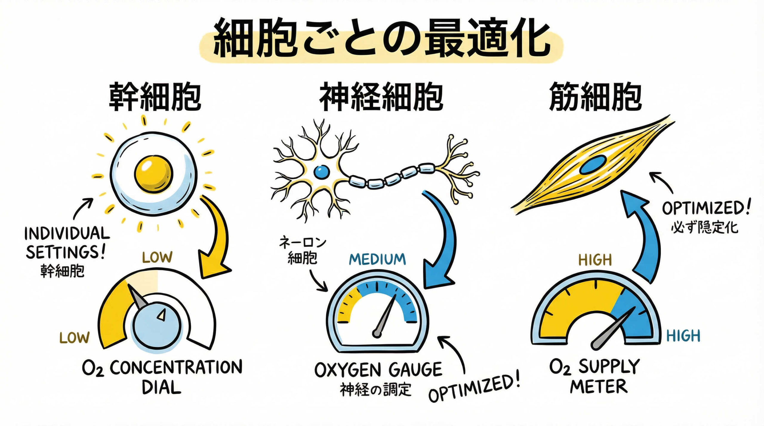 【細胞種別】マルチガスインキュベーターの具体的な酸素濃度設定と活用事例