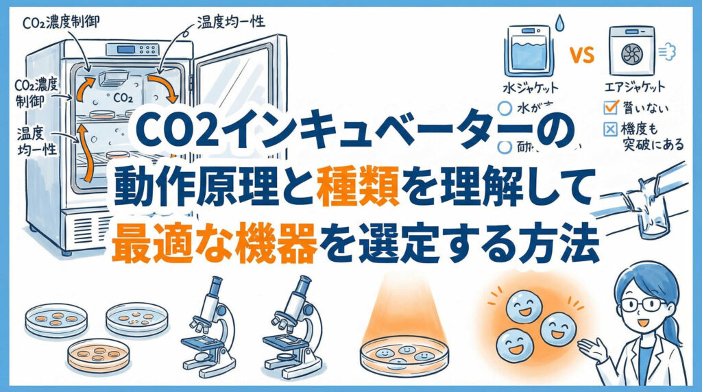 CO2インキュベーターの動作原理と種類を理解して最適な機器を選定する方法